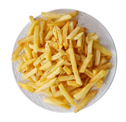 fried potatoes in a plate food background