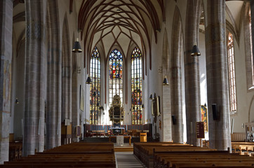 Fototapeta na wymiar Langhaus der St.Johanniskirche, Ansbach