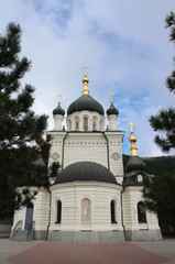 Fototapeta na wymiar church in russia crimea foros