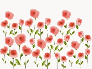 Watercolour spring floral background design