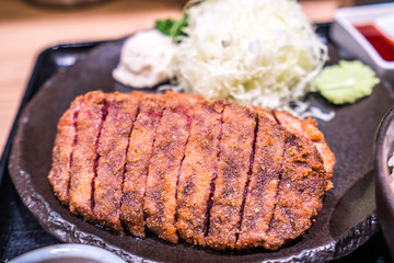 Deep fried beef in Tokyo, fried steak, beef, japanese food