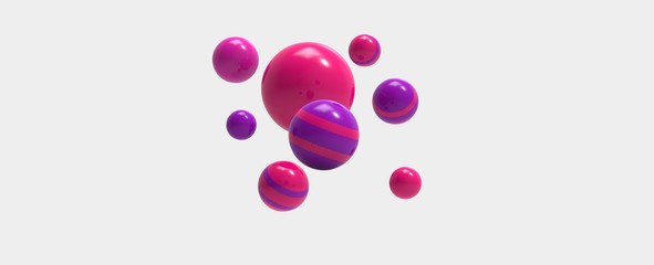 Render de esferas de colores