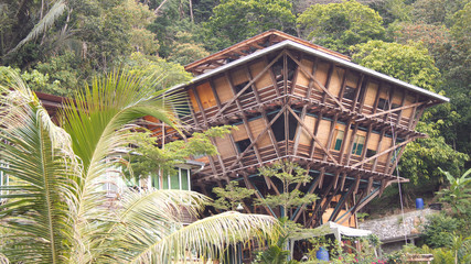 KEDAH, LANGKAWI, MALAYSIA - APR 10th, 2015: Treehouse in the jungle of Langkawi tropical island