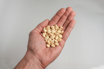 in the palm of the pills