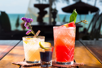 cocktails on the beach