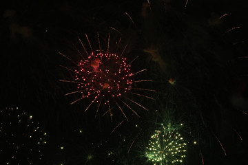 Silvester Feuerwerk Raketen am Neujahr