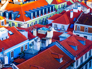 Beautiful rooftops in sunny day
