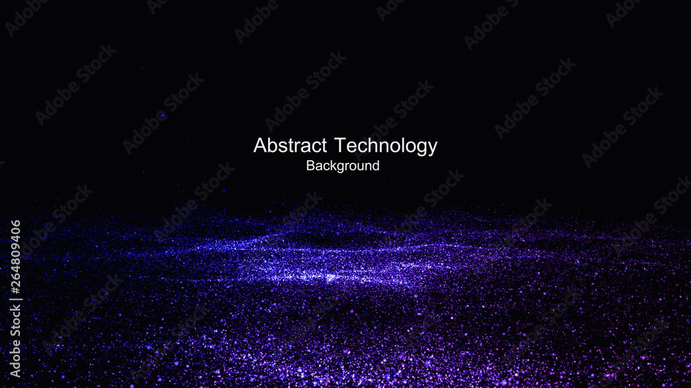 Sticker abstract technology background with light effect