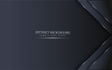 Black premium background with luxury dark.  luxury silver platinum lines vector. Rich background for poster premium triangles design - Vector