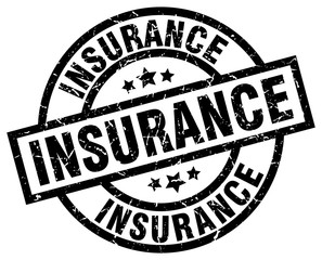 insurance round grunge black stamp