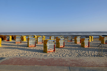 Cuxhaven Strand mit Strandkörben