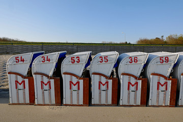 Cuxhaven Weiße Strandkörbe