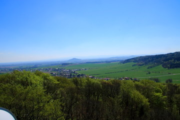 Obraz premium Blick über die Lausitz in Sachsen bei Görlitz in Deutschland