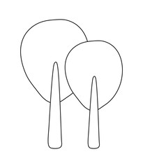 trees plant isolated icon