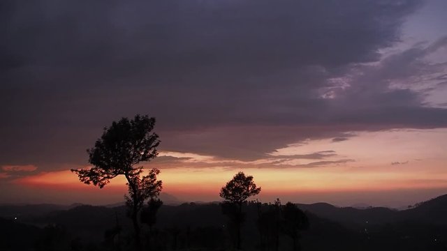 Sunset seen from Valparai, Coimbatore district, Tamil Nadu, India