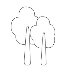 trees plant isolated icon