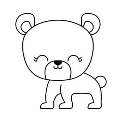 cute bear animal isolated icon