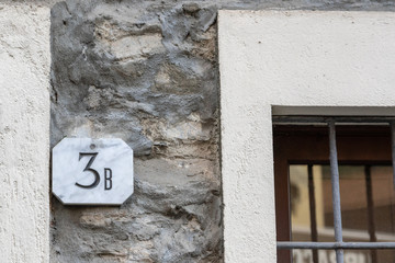 3b numero civico casa, simbolo