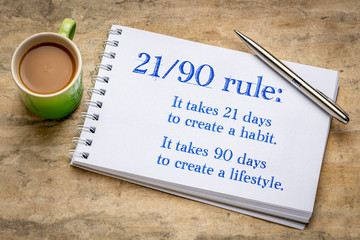 develop habit and lifestyle 21-90 rule