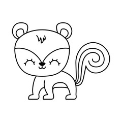 cute chipmunk animal icon