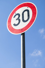German road sign: speed limit 30 km/h
