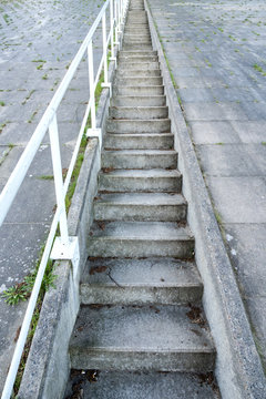 open air concrete stairs going upwards