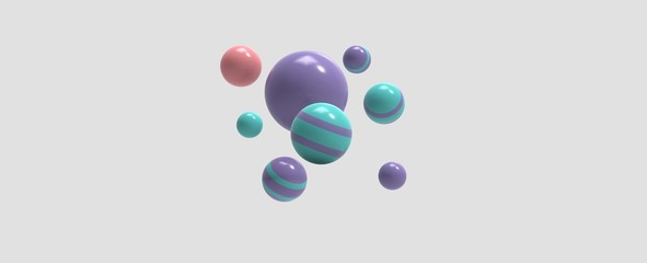 Render de esferas de colores