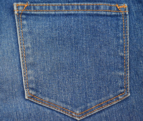 Stock photo part of jeans with a back pocket