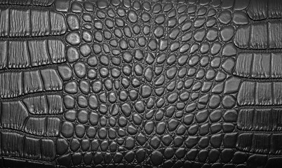 Stock photo close up of black leather for texture and background