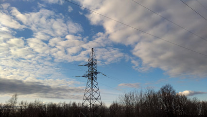 high voltage line support