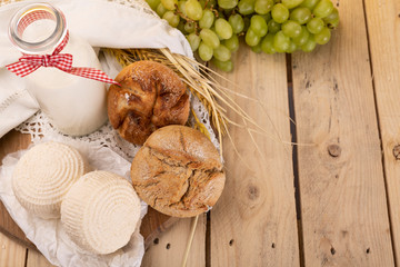 Shavuot. Jewish green festival, harvest festival. Traditional Jewish holiday