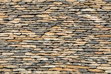 Traditional tiled roof in the Dordogne, which whilst once quite common in the area is becoming very rare. Aquitaine, France