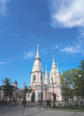 Saint Andrew's Cathedral at Vasilyevsky Island in Saint Petersburg, Russia