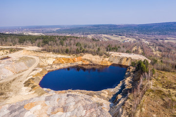 Fototapeta na wymiar Aerial view to the open mine