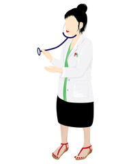 Fototapeta premium woman doctor cartoon shape vector design