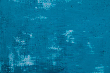 Blue paint wall. Abstract background with brush strokes