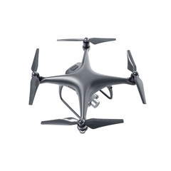 Dark drone isolated on a white background.
