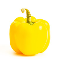 Bulgarian pepper on a white background concept of healthy life and nutrition 