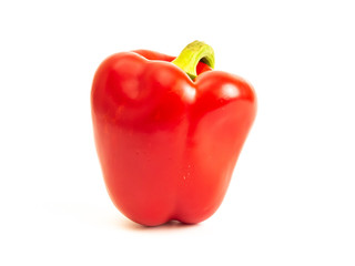Bulgarian pepper on a white background concept of healthy life and nutrition 