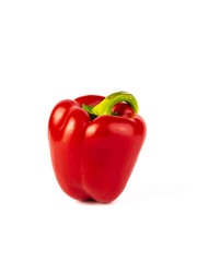 Bulgarian pepper on a white background concept of healthy life and nutrition 