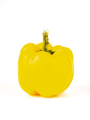 Bulgarian pepper on a white background concept of healthy life and nutrition 
