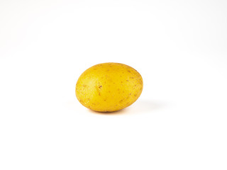 Isolated potatoes. Organic Whole potato, close-up, isolated on white background