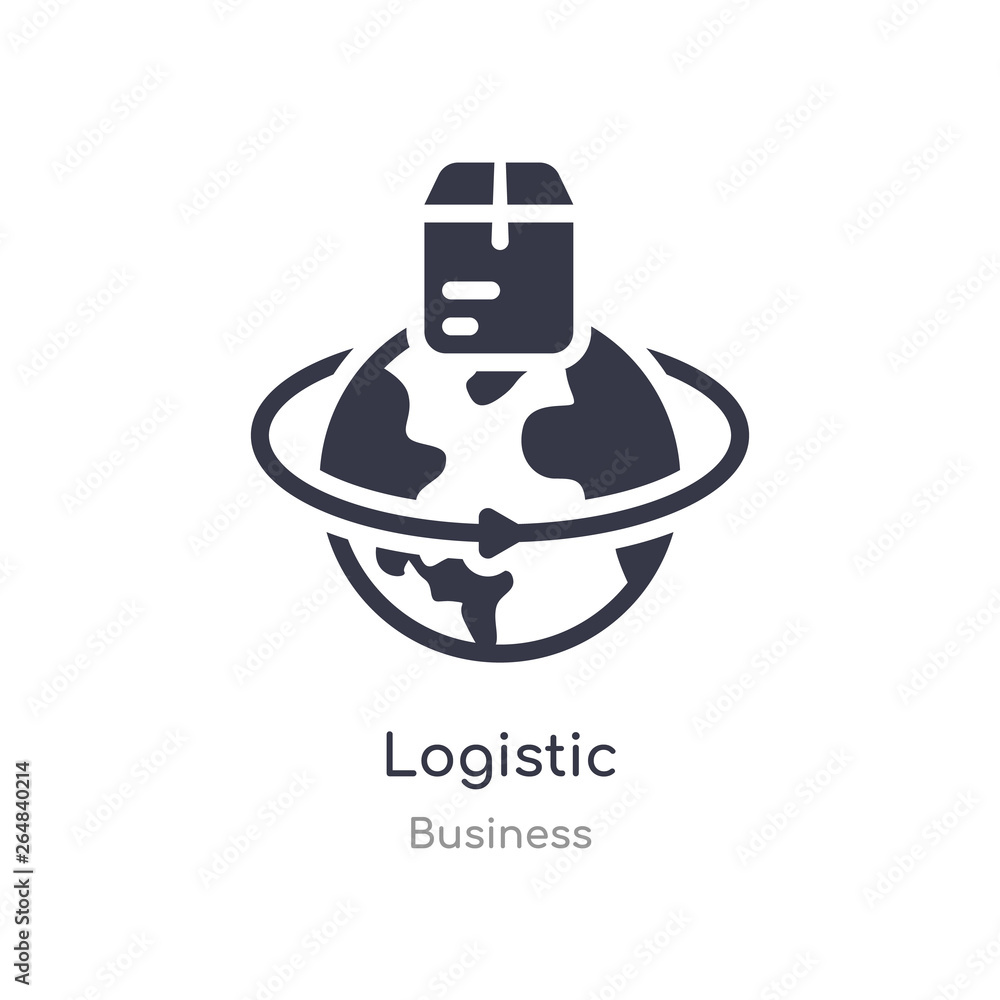 Poster logistic outline icon. isolated line vector illustration from business collection. editable thin str