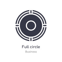 full circle outline icon. isolated line vector illustration from business collection. editable thin stroke full circle icon on white background