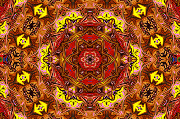 Abstract, different shapes and colors are placed beautifully