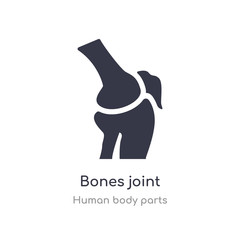 bones joint outline icon. isolated line vector illustration from human body parts collection. editable thin stroke bones joint icon on white background