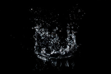 Splash of water. Isolate on black background