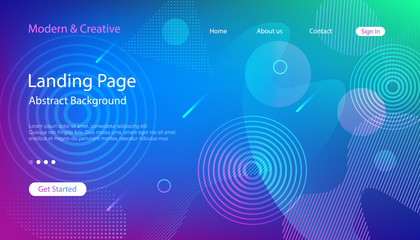 Obraz premium Website Landing Page Template. Modern Abstract Background Design