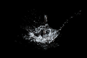 Splash of water. Isolate on black background