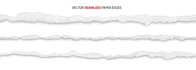 Fototapeten realistic torn paper edges, vector illustration © schab